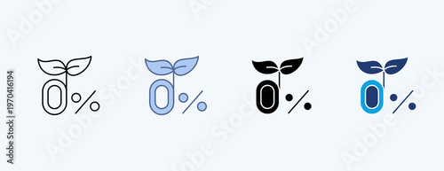 Zero Waste Multiple Icon Illustration Vector