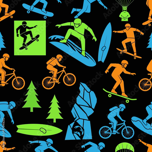 Dynamic Action Sports Montage Featuring Diverse Extreme Activities.