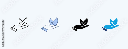 Eco Initiative Multiple Icon Illustration Vector