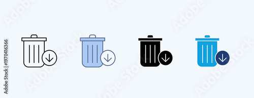 Waste Reduction Multiple Icon Illustration Vector