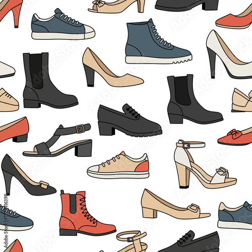 Collection of Diverse Footwear Styles for Fashion Enthusiasts.