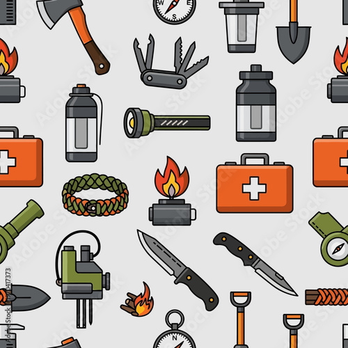 Survival Gear and Outdoor Adventure Equipment Collection.