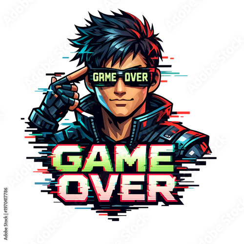 Retro Gaming T-shirt Design Transparent background