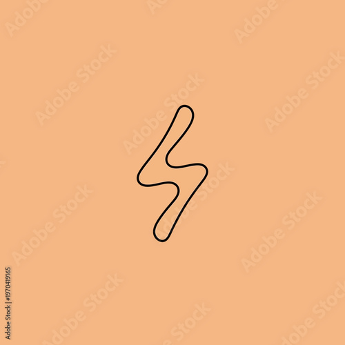 Simple lightning bolt symbol on a plain background.