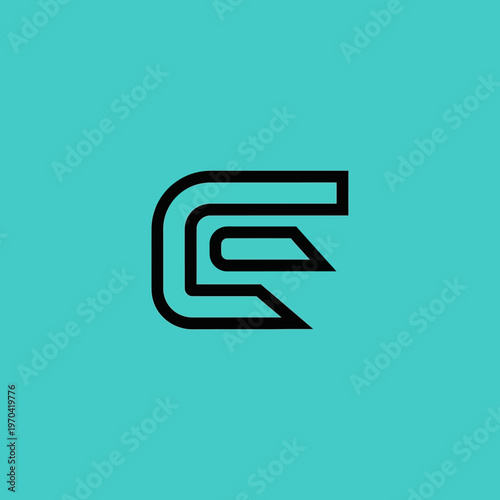Modern Abstract Geometric Letter E Logo Design.