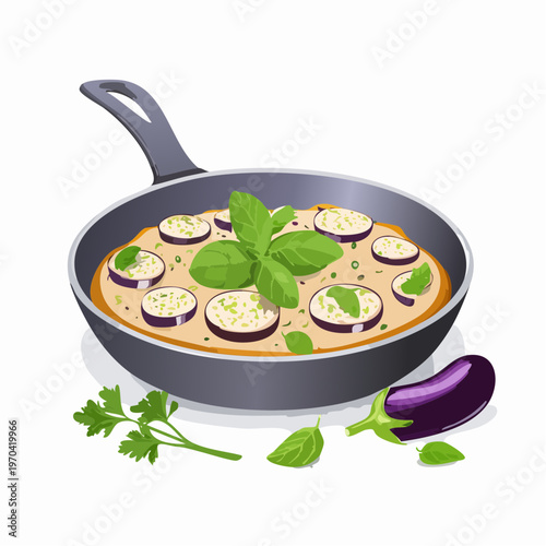 Auberginen Pfanne