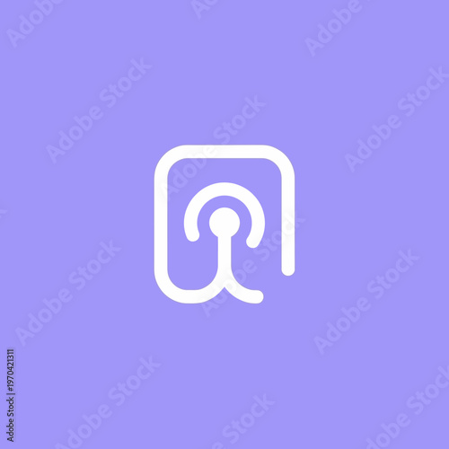 Minimalist Dog Face Logo Design Icon.