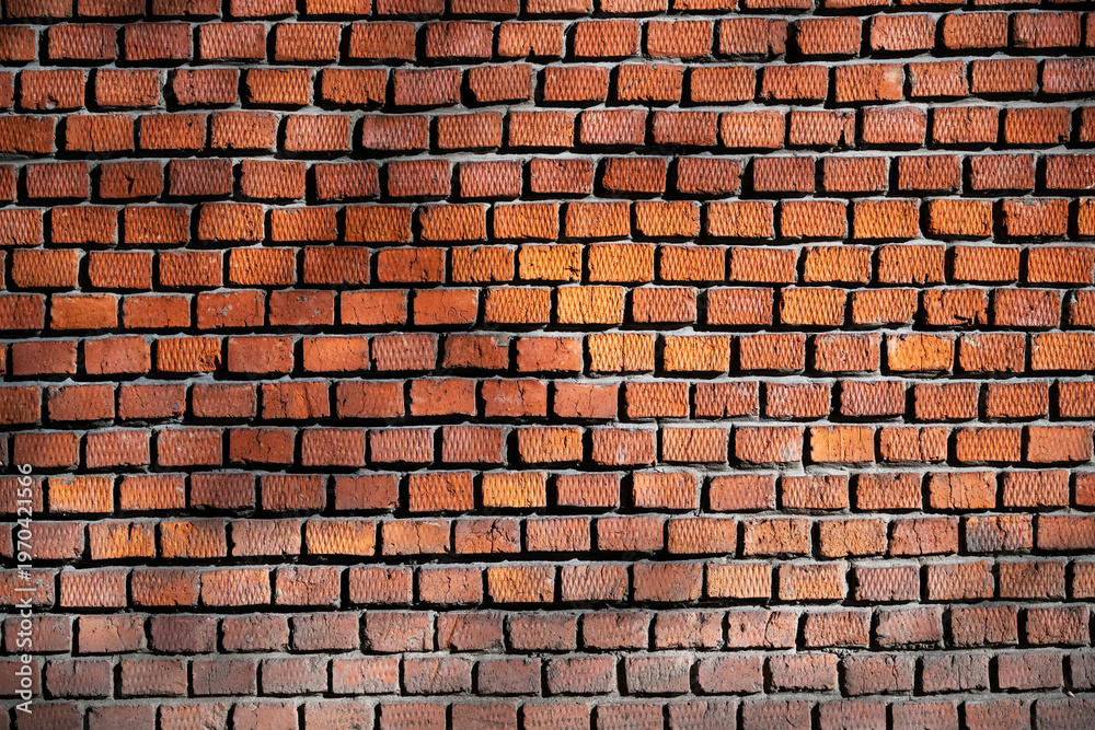 Obraz premium Textured Red Brick Wall Background Design