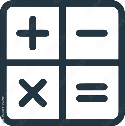 math icon arithmetic operations plus minus multiply equals sign