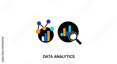 Data Analytics Icons Representing Insights and Research.