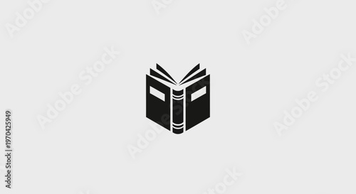 Open Book Icon Symbol Representing Knowledge And Education.