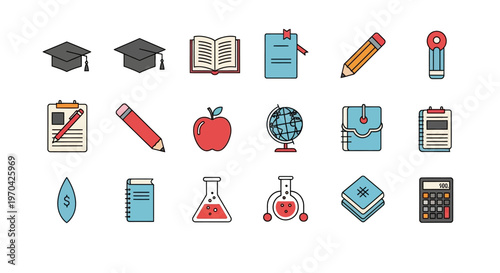 Collection of Education and Science Icons.