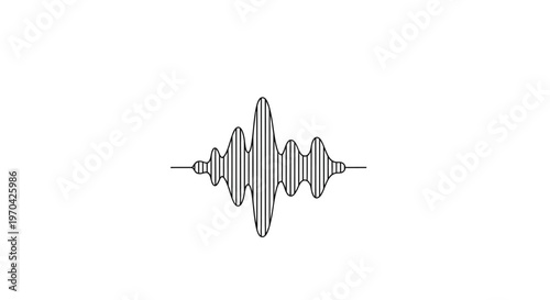 Abstract Sound Waveform Graphic Representation.