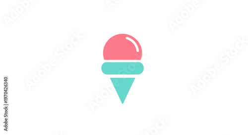 Simple stylized ice cream cone illustration.