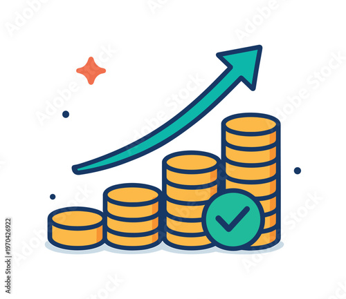 Micro-investing and small recurring contributions building long-term financial growth through accessible digital platforms, a series of small coins