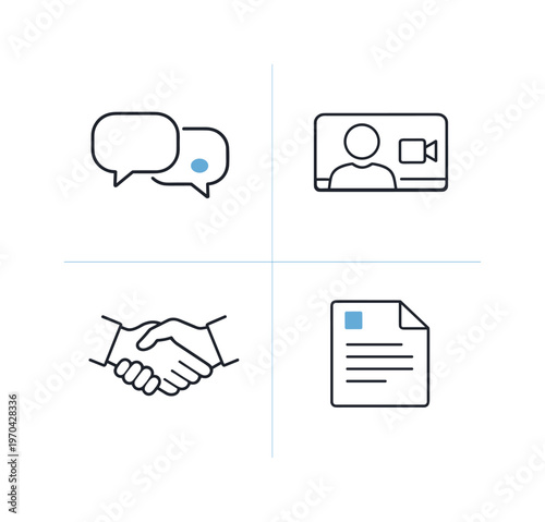 Workplace communication and professional interaction covering messaging, meetings, collaboration, and information sharing in a modern office