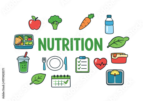 Healthy eating and nutrition planning concept centered on balanced diet choices, meal preparation and maintaining energy through mindful food habits