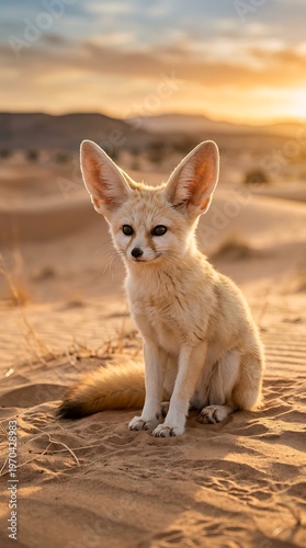 Fennec Fox Desert Golden Hour Wildlife