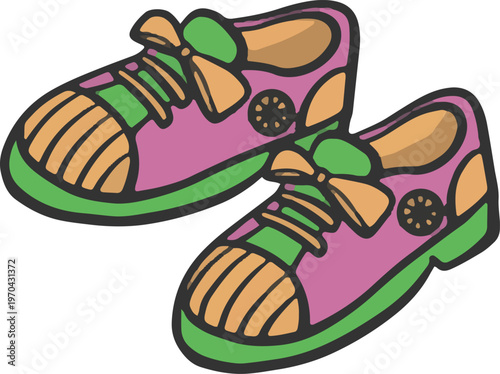 hand drawn unique design, casual usage and full color shoes