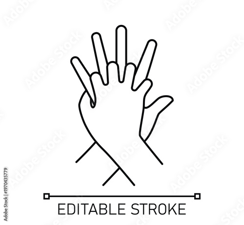 Medical Professional CPR On Patient Thin Line Icon