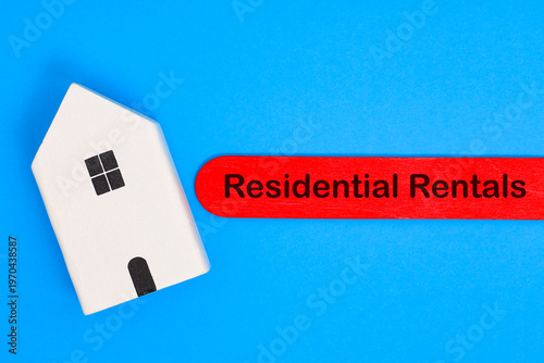 Canvas Print Residential Rentals Concept for Housing Leasing and Tenant Occupancy Market with
