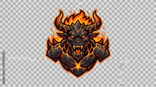 Fiery Minotaur - A Powerful Symbol of Strength and Fury.