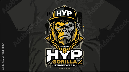 Gorilla Streetwear Logo Design - Bold Graphic for Urban Fashion.