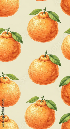 A vibrant, seamless pattern of fresh citrus fruits, exuding a burst of summery freshness.