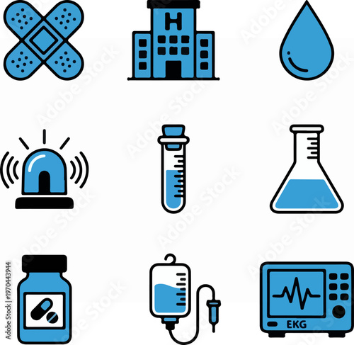 Medical Icons - A Comprehensive Collection of Healthcare Symbols.