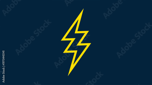 Free Download Yellow lightning bolt graphic on a dark blue background. - GFXLoad