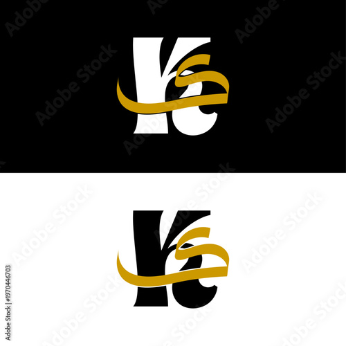 K and Kaaf Monogram Logo Vector Luxury Alphabet Branding Design