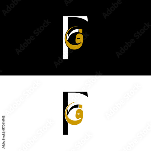 F and Faa Monogram Logo Vector Luxury Alphabet Branding Design