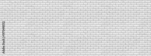 Bild auf Leinwand White brick wall seamless texture background tile