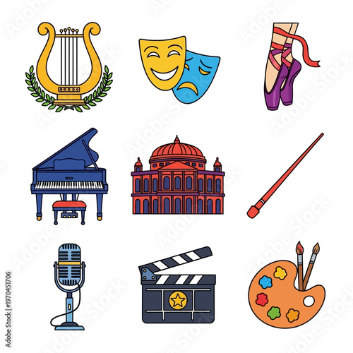 Arts and Entertainment Icons: Music, Theater, Dance, Film, and Painting