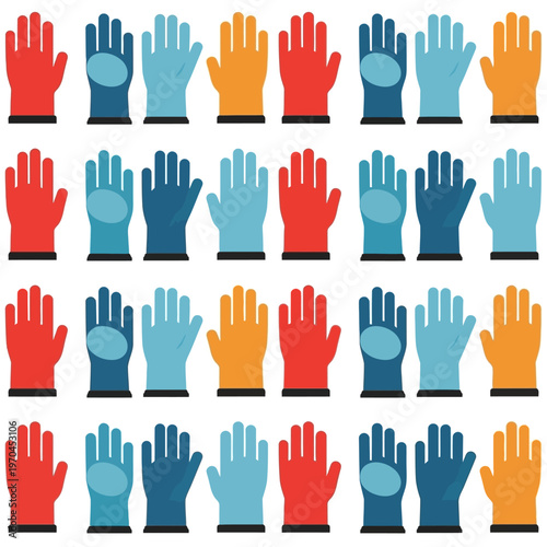 Collection of Colorful Protective Gloves for Various Tasks.