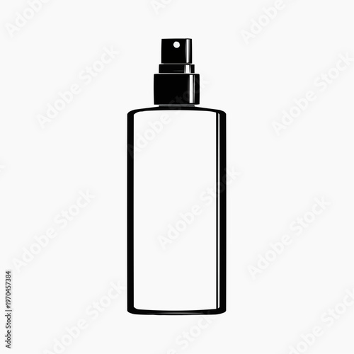 Flat vector illustration of a minimalist insect repellent spray bottle, ideal for product packaging, health and safety guides, or outdoor activity promotions.