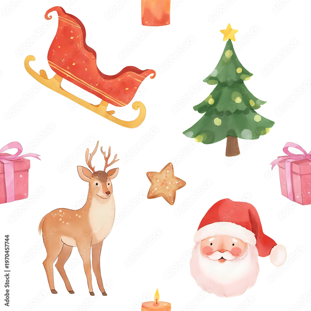 Fototapeta premium Christmas Winter Pattern