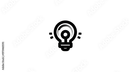 Creative Lightbulb Icon Outline Symbolizing Idea, Innovation, Solution, Thinking, and Inspiration Concept