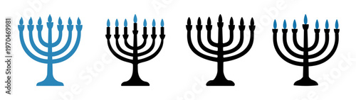 Celebrate hanukkah with menorah vector art and jewish holiday candle lighting illustration design