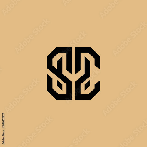 Abstract Geometric Monogram SC Logo Design.