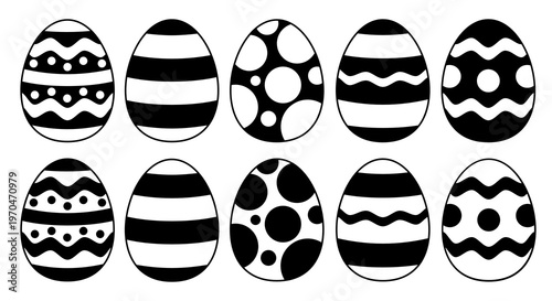 Black & White Easter Eggs