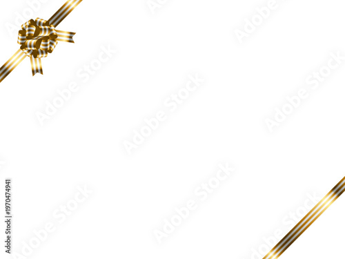 リボン花、縞、斜F、1金