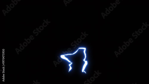 2D cartoon electric thunder effect collection with alpha channel