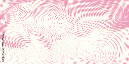 Geometric abstract pattern in low poly pixel art style. Small dots pattern on low poly background. Blur effect. Vector image.