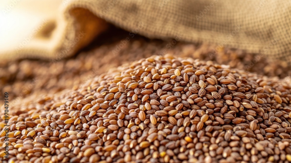 Obraz premium Gigapixel Standard V2 6x Grain Pile Burlap Background