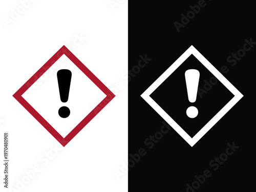 GHS Hazchem Labels – Exclamation Mark Vector