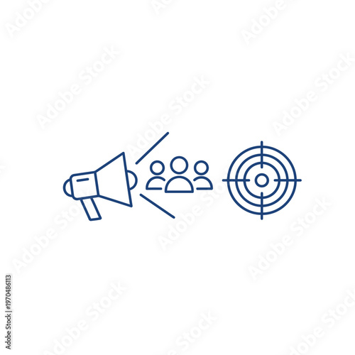 Megaphone Targeting Audience for Marketing Campaign.