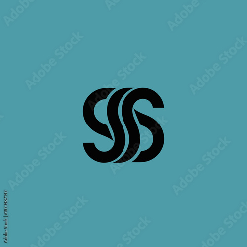 Abstract triple S letter logo design.