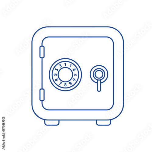 Secure Metal Safe with Combination Lock and Handle.