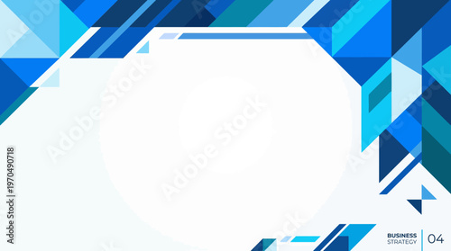 Abstract Geometric Blue Pattern with Angular Shapes.